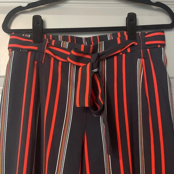 Rachel Zoe Red and Black Striped Wide Leg Pants - Picture 4 of 4